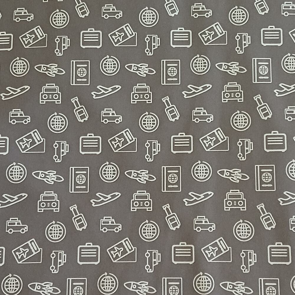 FootJoy Polo Shirt Men XL Gray Novelty Travel Print Golf Resort Stretch Performa - Picture 7 of 13